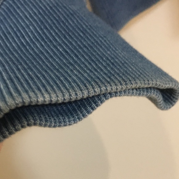 Club Monaco Cropped Blue Crewneck Sweatshirt XS - Picture 8 of 15